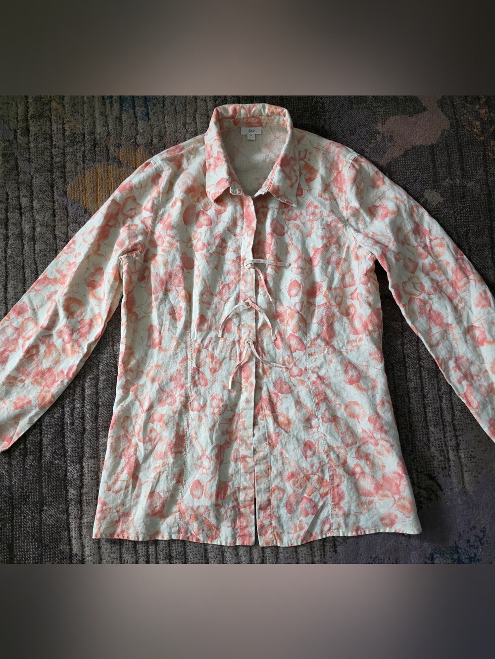J.Jill 100% Linen Longsleeve Shirt - Picture 2 of 10